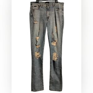 Phenom Los Angeles Distressed  Light Denim Jeans  Size 36 NEW